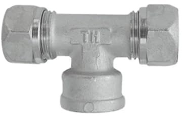 Raccordo a tee F per tubo multistrato a stringere Tiemme 1/2 x20mm