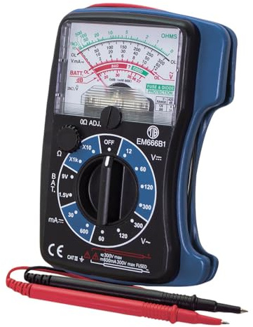 Multimètre analogique compact, 5 fonctions, 300V, cat III, garantie 3 ans - Tibelec