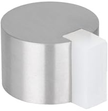 EVI Herrajes | Türstopper Boden Kleben | Ø28 x 20 mm | Mattes Edelstahl, Weißer Gummi| Sehr gute Haftung | I-19328BAM | Mattes Edelstahl, Weißer Gummi| Sehr gute Haftung | I-19328BAM