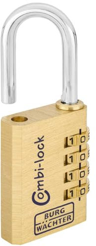 Burg-Wächter Verstellbares Zahlenschloss, Combi Lock 80 40 M SB, Bügelstärke: 6,5 mm