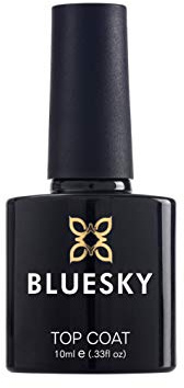 Bluesky Gel Nail Polish Top Coat, Soak Off LED UV Gel Top Coat, High-Gloss Finish, Long-Lasting Manicure, Clear, 10ml