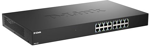 D-Link DMS-1016 16-Port 2.5G Multi-Gigabit Unmanaged Ethernet Switch | Fanless, Metal Housing, Plug & Play, Energy-Efficient | Ideal for SOHO, Wi-Fi 6 / Wi-Fi 7 & IPTV Networks