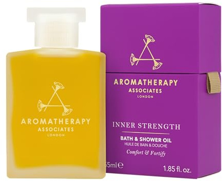 Aromatherapy Associates Bath and Shower Oil, Luxury Spa, Natural Bath, Bath Oil, Vegan, Cruelty Free, Environment Friendly (55 ml (Pack of 1), Inner Strength Bath and Shower Oil)