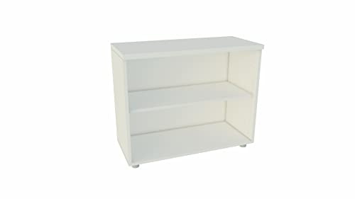 Euromof Armario de Oficina, Bajo, Diafano, 92x42x74 cm. Color Blanco.