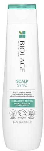 Biolage Antischuppen Shampoo für alle Haartypen, Gegen schuppiges Haar und schuppige Kopfhaut, Mit fermentiertem Tee und Glykolsäure, Lindert Reizungen der Kopfhaut, Vegan, Scalp Sync, 1 x 250 ml