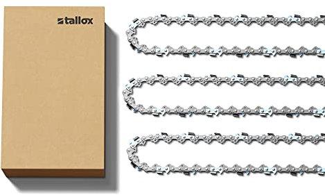 3 tallox Chaînes de tronçonneuses 3/8 1,3 mm 56 maillons longueur de guide-chaîne 40 cm compatible avec Oregon Dolmar Einhell Makita Black & Decker et autres
