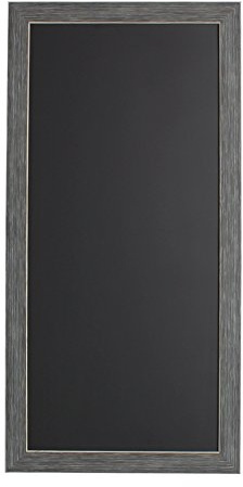 DesignOvation Wyeth Framed Magnetic Chalkboard, 13 x 26, Gray