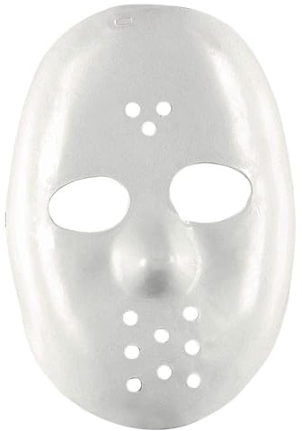 W WIDMANN MILANO Party Fashion - Hockey-Maske Psycho | Weiße Kostümmaske für Halloween, Karneval und Mottoparty