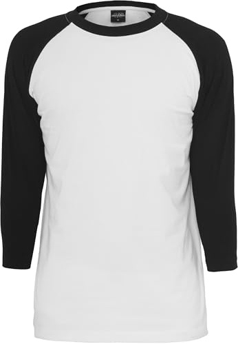 Urban Classics Herren Bekleidung T-Shirt, WHT/BLK, L, TB366