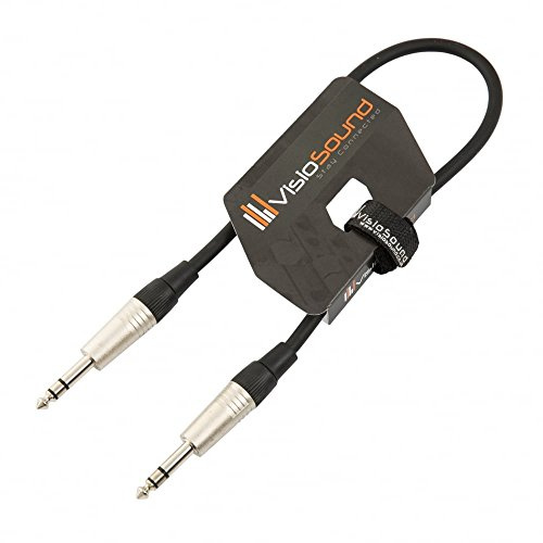 6.35mm 1/4 Stereo TRS Jack to Jack Balanced Audio Cable (Black, 0.5m) | Noiseless OFC Balanced Signal, Audio, Patch Cable / 11 Colours