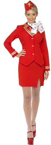 Smiffys Trolley Dolly Costume Red Small