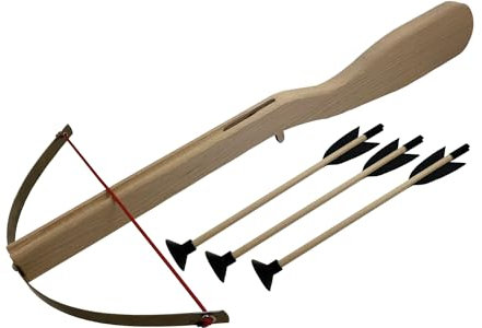 Holzspielerei - Kinderarmbrust historisch mit 3 Pfeilen