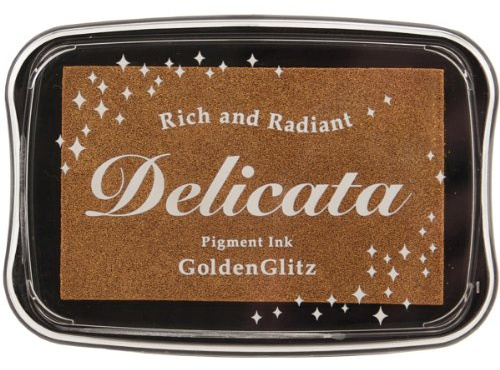 Delicata Non-Tarnishing Gold Full Size Ink Pad-Golden Glitz