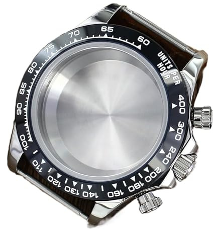 MCNVNEFSAW 39mm klockboett silverfärgad klocktillbehör passform for Seiko klockfodral(Silvery)