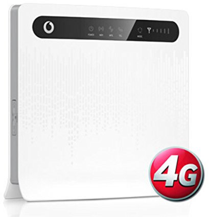 Vodafone B3000 4G 150Mbps Cat 4 LTE FDD 3G UMTS WiFi Mobil Surfstick Mobiler WiFi WLAN-Router Hotspot Mobilfunkrouter mit WLAN(UK Version, Original Branding ohne SIMlock), weiß