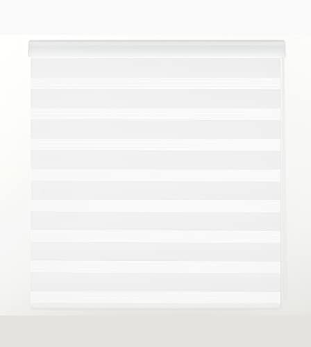 Zebra Textil SANSA Doppelrollo mit dekorativer Kassette, Creme, 105 x 175 cm