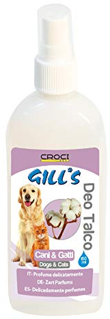 Croci Gill'S - Perfume Desodorante Para Perros Y Gatos Con Talco, Spray Desodorante Para Pelo De Animales, 150Ml