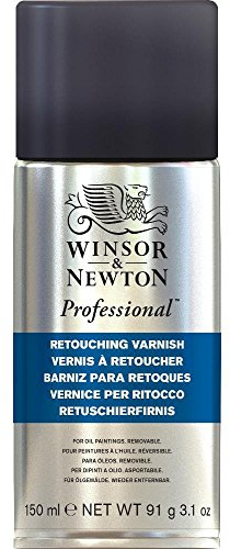 Winsor & Newton 3034983 Ölmalmittel, Künstler Retuschierfirnis, 150 ml Spray, ein Zwischenfirnis, der schnell zu einem nicht vergilbenden glänzenden Film trocknet