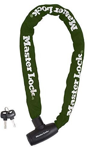 Master Lock 8022EURD Candado Bicicleta con Cadena Llave, 60 cm Cadena, Verde