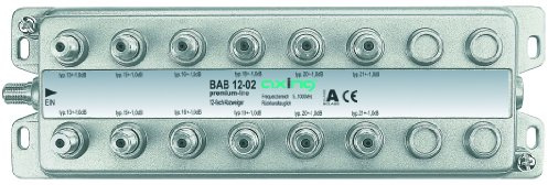 Axing BAB 12-02 12-Fach Abzweiger mit 13-21 dB Abzweigdämpfung (5-1006 MHz)