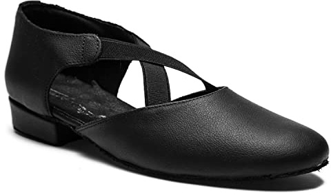 RUMPF Griechische Sandale Damen Tanzschuhe Dance Sneaker Charakterschuhe, Schwarz, 37 EU