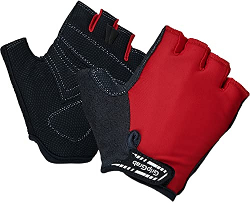 GripGrab X-Trainer Junior Kids Fingerless Padded Cycling Gloves for Children Cushioned Short Finger Summer Bike Glove