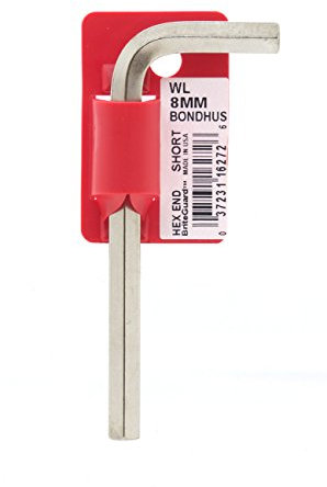 Bondhus 16272 8-mm-Spitze Schlüssel Innensechskantschlüssel mit briteguard Finish, markiert und Barcode, kurz Arm