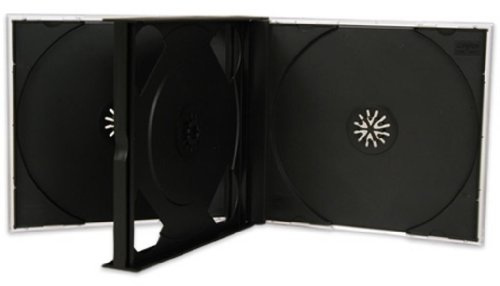 Four Square Media 1 X CD DVD 4 voies Jewel Cases 25 mm pour 4 disques avec Black Barquette de 1