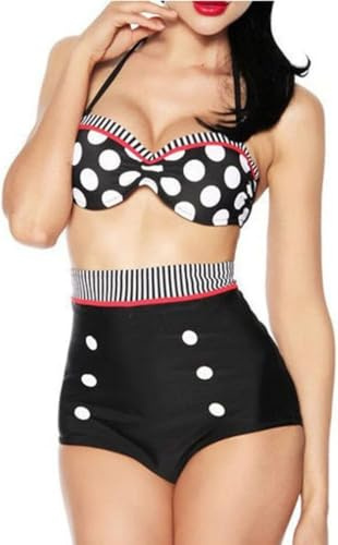 Boolavard Donna Vintage Anni ' 50 Ragazza Pinup Rockabilly Vita Alta retrò Bikini Costume da Bagno