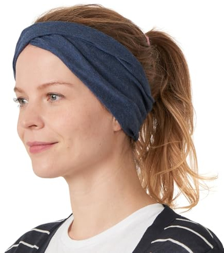 CHARM Headband Donna Fascia Per Capelli Fasce Fascette Bandana Fascetta Sportiva Bio Cotone Fatto In Giappone Marino