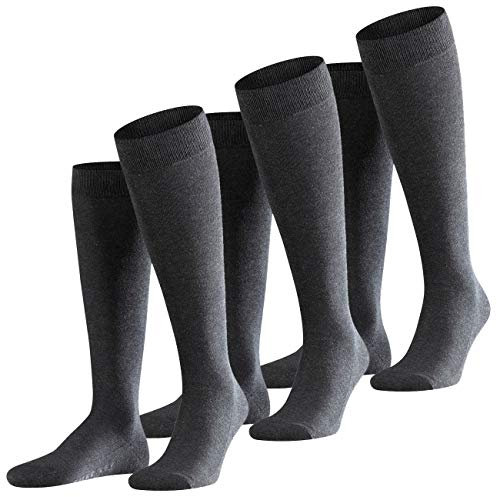 FALKE Herren Kniestrumpf Family 3er Pack, Größe:43-46;Farbe:Anthracite Melange (3080)