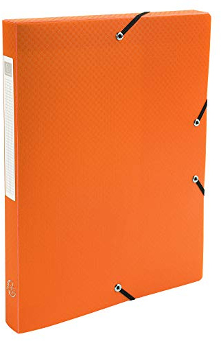 Exacompta 59608E arkivlåda (rygg 25 mm, PP, ogenomskinlig, elastiskt band, DIN A4) 1 st orange