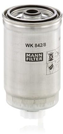 MANN-FILTER, WK 842/8 Kraftstofffilter | Für PKW, Schutz des Kraftstoffsystems, Injektorschutz, Zuverlässige Kraftstoffversorgung, Echte OE-Technologie
