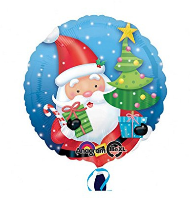 amscan 18/Ø45cm Folienballon Santa mit Baum