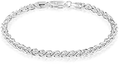 Tuscany Silver Damen Sterling Silber 3.5mm Spiga Kettenarmband