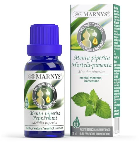 MARNYS Aceite Esencial Menta Piperita 100% Puro Quimiotipado - 15 ml