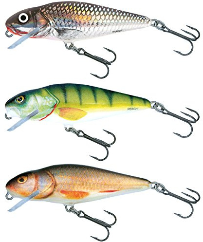 Salmo Perch Wobbler Jerkbaits für Hecht Zander Barsch Hechtköder Hechtwobbler Forellenwobbler Barschwobbler 8cm / 13g / schwimmend / 0.5-2.0m Perch