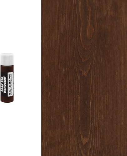 Littlefair's Wood Stain Water-Based - (Dark Red Mahogany) – Non-Toxic, Eco-Friendly & Quick Drying - Easy-to-Apply, Concentrated Formula for All Wood Types – 15ml Tester Pot