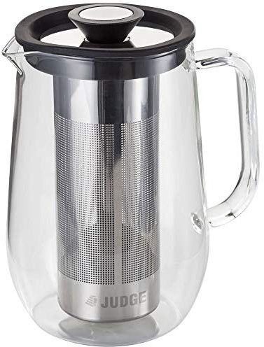Judge JDG55 Glass Cafetiere 8 Cup Coffee Maker (900ml) Unique Brew Control Plunger, Dishwasher Safe - 25 Year Guarantee