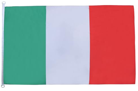 AZ FLAG Bootsflagge Italien 150x90 cm Mesh-Polyester Kunststoffringe | Für außen und Boote Italienische Bootsflagge Italia wetterfest mit doppelten Nähten und verstärkten Kanten