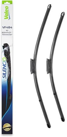 VALEO Silencio Essuie-glace - VF484 - Kit de Balais d'Essuie-glace 800 mm / 750 mm Plats d'Origine de Haute performance, Visibilité Supérieure sur la Route- Avant - Lot de 2 Balais - 574684