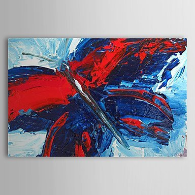 Dipinti a mano olio su tela astratta con telaio allungato Farfalla 1308-AB0561