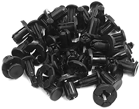 sourcingmap 20Pcs Fit 10mm Hole Plastic Rivets Fastener Fender Bumper Push Clips