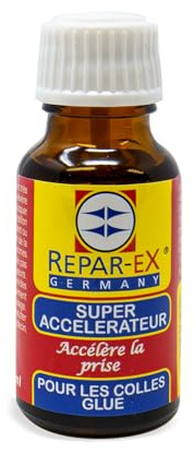 Accélérateur de Colle Repar-ex – Séchage Instantané, Fixation Ultra-Résistante, Adhérence Maximale sur Matériaux Poreux & Difficiles – Flacon 15ml avec Pinceau Applicateur