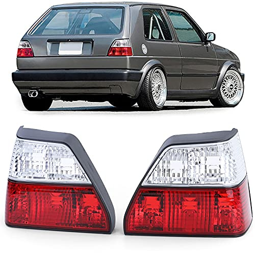 Carparts-Online Rückleuchten rot weiß Kristall passend für VW Golf II 2 83-91