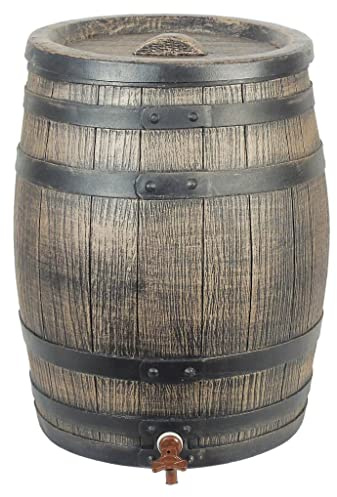 Nature Rain Butt With Wood Look 120L 50.5x66cm Brown Water Barrel Storage Tub