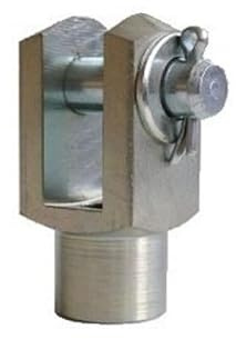5 Stück - Gabelkopf 8x16 - M8 mit Splintbolzen DIN 71751 verzinkt