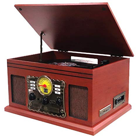 Nostalgia centro de música Tocadiscos retro radio CD MP3 USB sistema de música