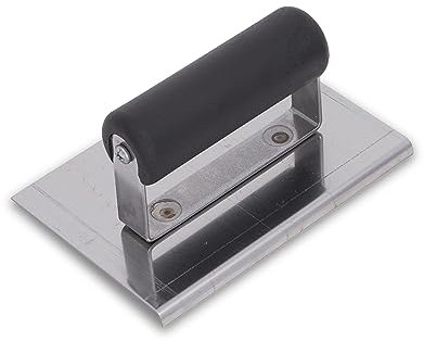 Cazzuola per bordi Marshalltown in acciaio inossidabile con manico in plastica, prevede l'arrotondamento al calcestruzzo, raggio: 3 mm, labbro: 6 mm, dimensioni: 152x76 mm.