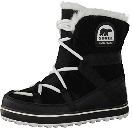 Sorel Bottes pour Femmes, Glacy Explorer Shortie, Noir (Black), Taille : 40 1/2